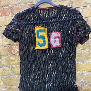 Vintage Miss Sixty Fashion Jersey Netted Top